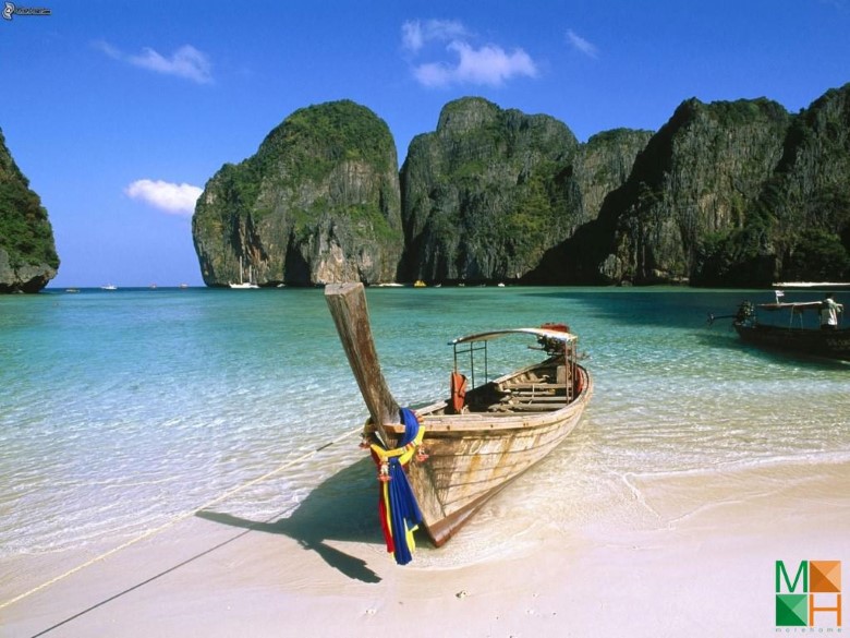 Tranh dán tường Hàn Quốc 3D bãi biển BE - 004